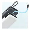 CUKTECH CUKP200NGLLG 55W 20000mAh powerbank met geïntegreerde USB-C-kabel - wit