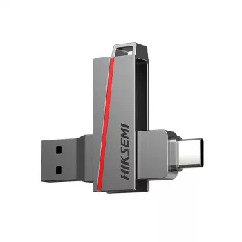 HIKSEMI USB-stick 64 GB E307C U3 dual USB 3.2 en USB Type-C grijs