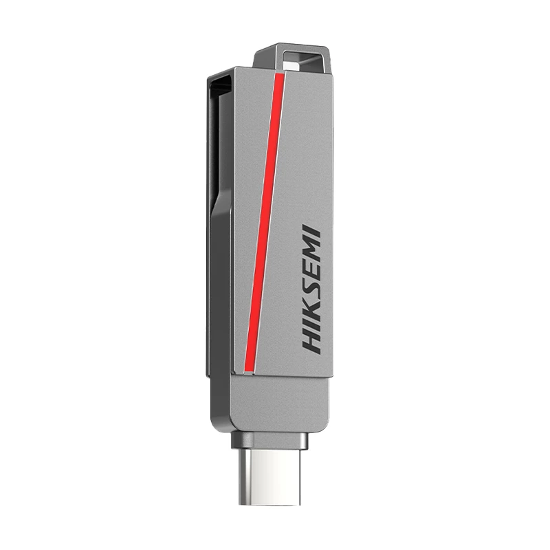 HIKSEMI USB-stick 256 GB E307C U3 dual USB 3.2 en USB Type-C grijs