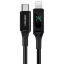 ACEFAST MFI USB-C naar Lightning kabel 1,2m 30W 3A zwart (C6-01 zwart)