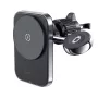 Acefast D18 autohouder met MagSafe / Qi draadloze oplader + USB-A naar USB-C kabel - zwart