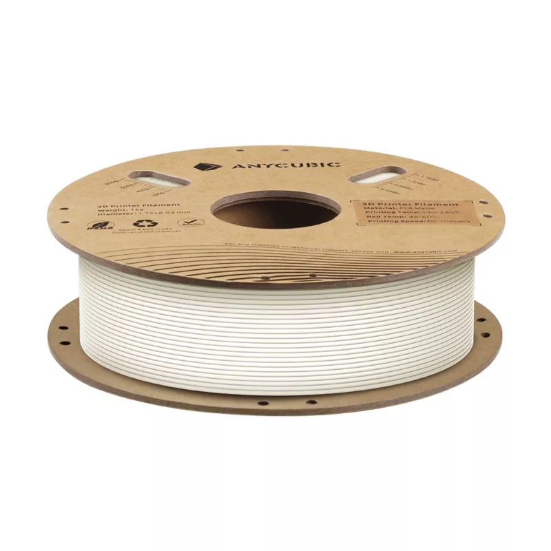 Anycubic Matte PLA Filament 1,75mm Wit 1kg AHYGBW-101
