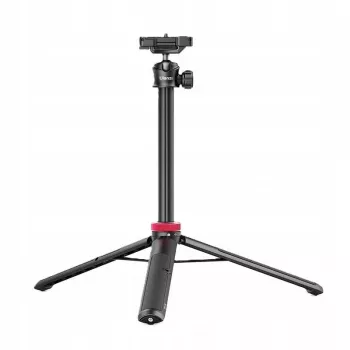 Ulanzi MT-44 uitschuifbaar statief / selfiestick met geïntegreerde telefoonhouder, kogelkop, koudeschoen, 5-delig, 110 cm maximale hoogte, zwart