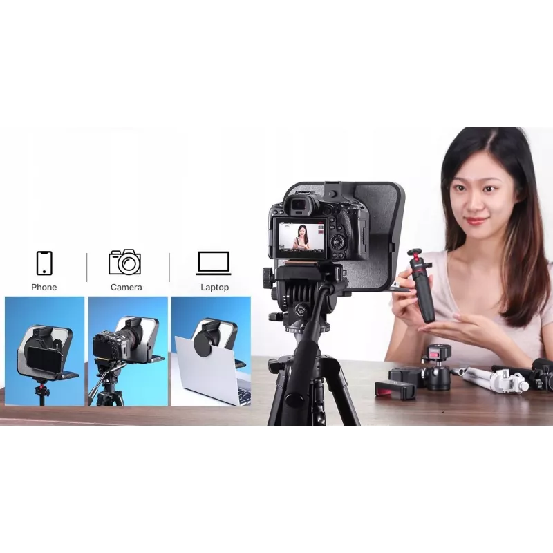 Ulanzi RT02 draagbare teleprompter voor smartphones, tablets en camera's