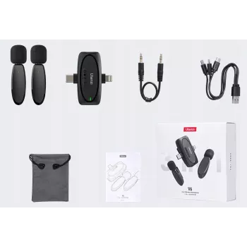 Ulanzi V6 draadloze audiotransmissiekit - USB-C + Lightning