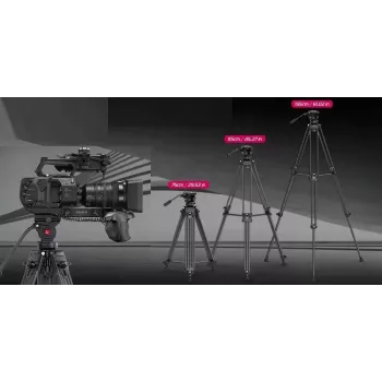 ULANZI MT-81 statief met fluidkop voor filmopnames, 8 kg belasting, 155 cm hoogte