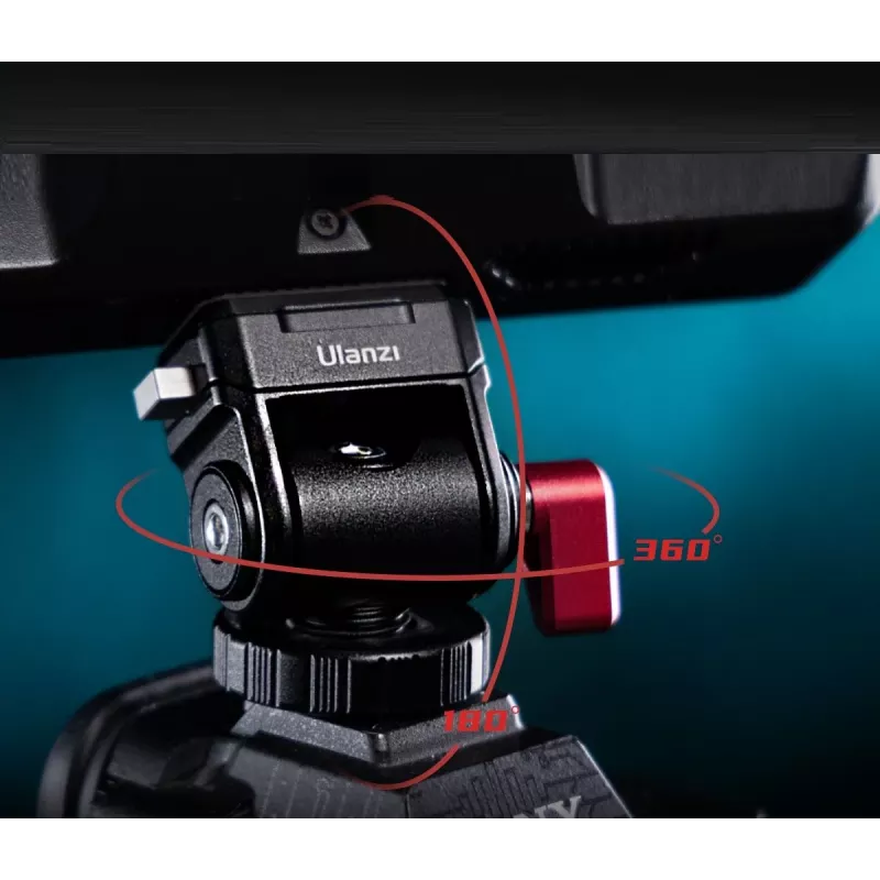 ULANZI Quick CO01 3D 360° Monitorbeugel met 1/4 inch-schroef, zwart