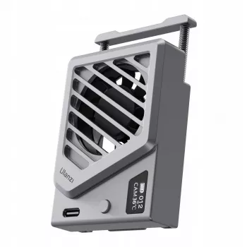 Ulanzi CA25 camera-koelventilator voor Sony Canon Fujifilm Nikon Panasonic spiegelloze camera's, zilver