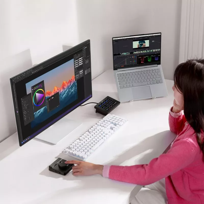 ULANZI D100H Bluetooth 5.0 haptische videocontroller met draaiknop en OLED-display