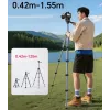 ULANZI TT39 155cm aluminium statief met telefoonhouder voor DSLR, systeemcamera's, smartphone