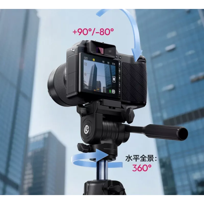 ULANZI TT39 155cm aluminium statief met telefoonhouder voor DSLR, systeemcamera's, smartphone