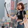 ULANZI MT90 2-in-1 statief selfiestick met snelkoppeling voor smartphone en camera, zwart