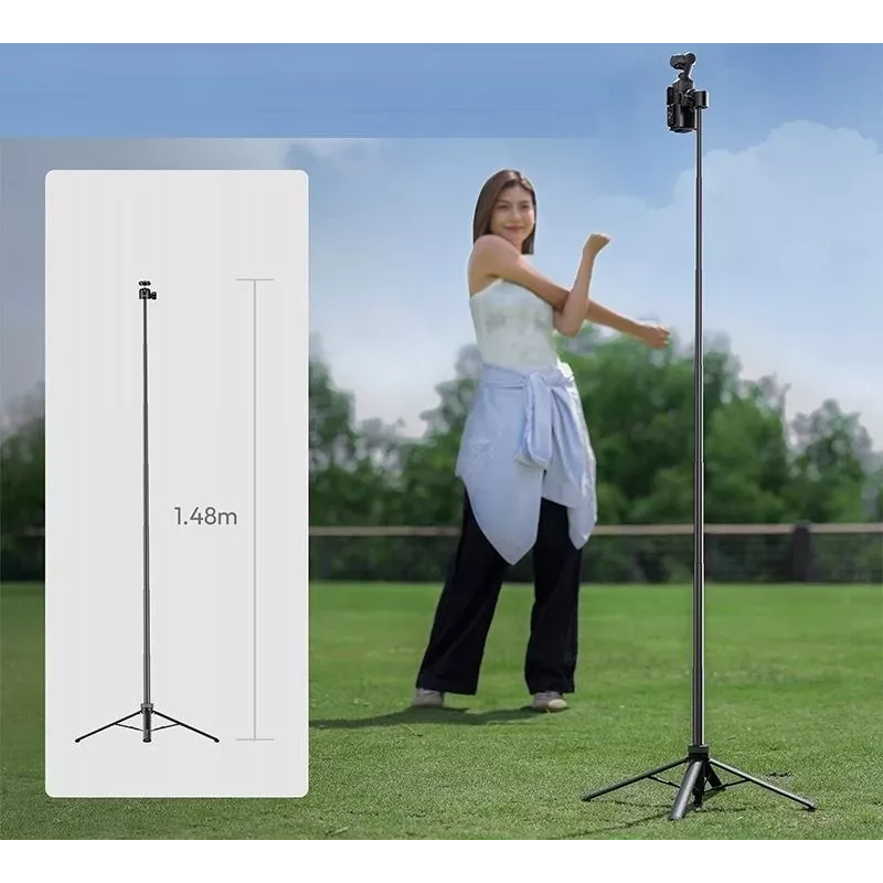 ULANZI selfiestick statief 148 cm 1/4 inch schroefdraad voor smartphone camera TT24