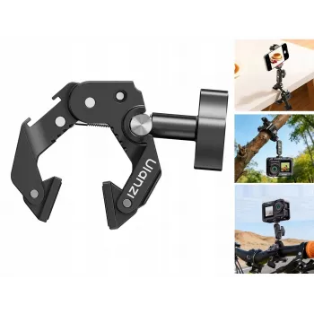 ULANZI EA03 super clamp crab clamp met 1/4 inch-schroefdraad en koudeschoen voor magic arm