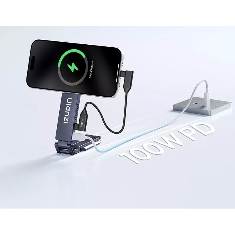 ULANZI MA58 MagSafe telefoonstandaard, SSD-behuizing, PD 100W oplaadhub