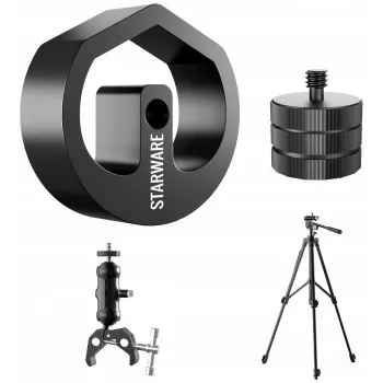 STARWARE tripod-montageadapter met 1/4 inch en 3/8 inch schroefdraad voor Starlink Mini / M62