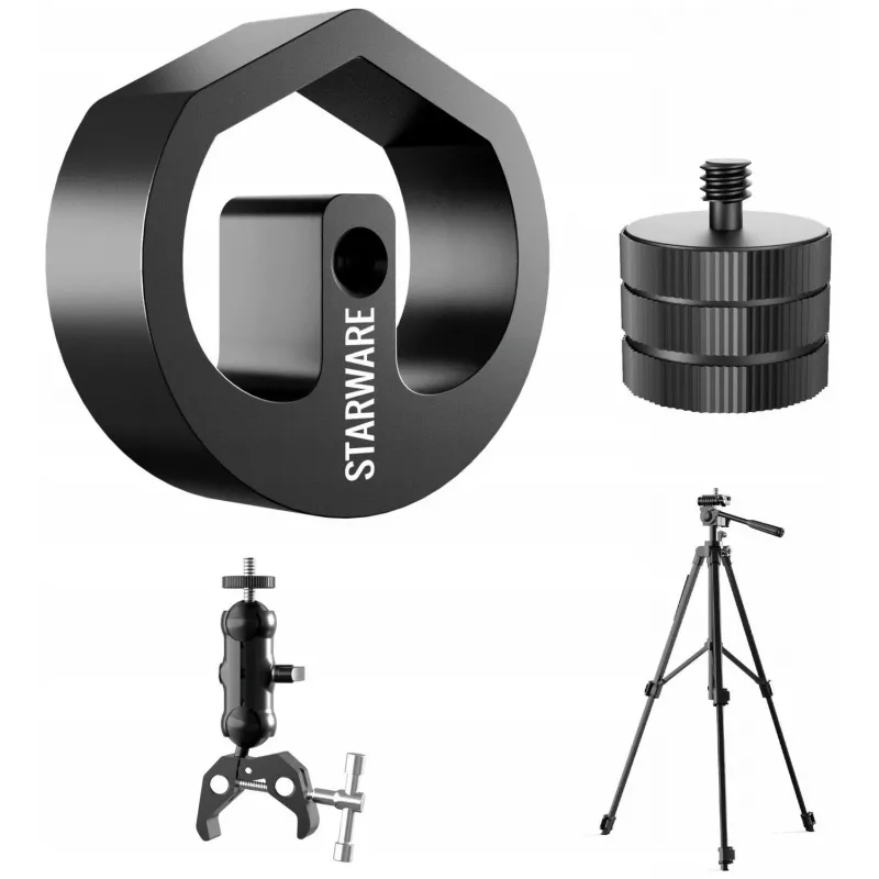 STARWARE tripod-montageadapter met 1/4 inch en 3/8 inch schroefdraad voor Starlink Mini / M62