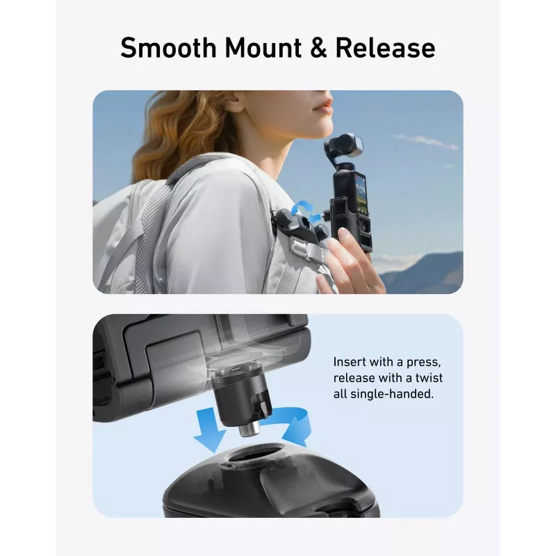 TELESIN rugzakbandhouder voor DJI Osmo Pocket 3