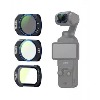 Telesin S5-FLT-44-TDJ CPL / VND / Black Mist 1/4 filterset voor DJI Osmo Pocket 4/3