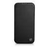 iCarer CE Premium Leather Folio Case voor iPhone 14 Plus, magneetsluiting, MagSafe, zwart (WMI14220715-BK)