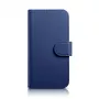 iCarer Wallet Case 2in1 voor iPhone 14 Plus - echt leren flipcase met RFID-blokkering, kaartvakken, kickstand - blauw
