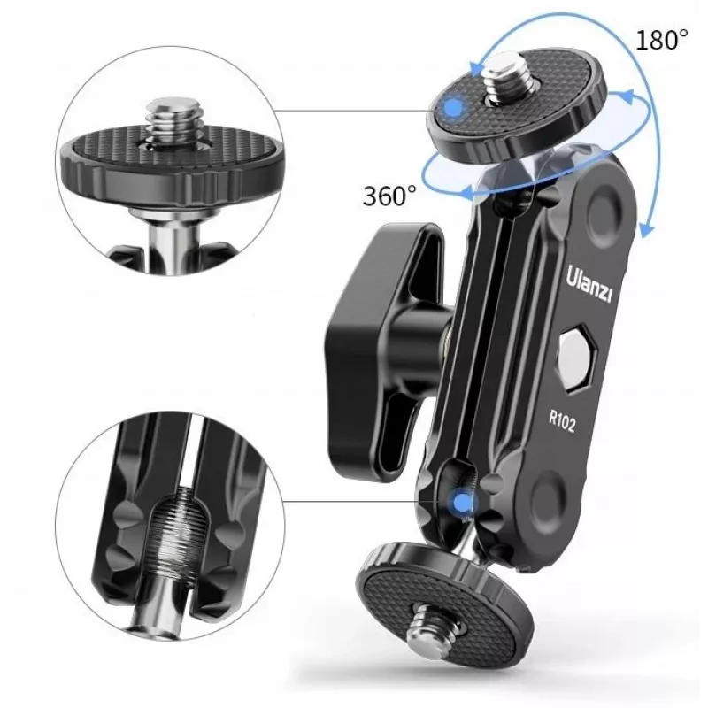 ULANZI R102 magic arm 9cm dubbele 1/4