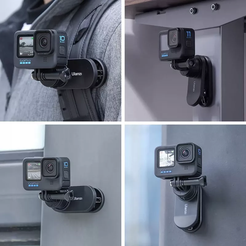 Ulanzi Go-Quick II 360° roterende clip mount voor GoPro / SJCAM / Xiaomi