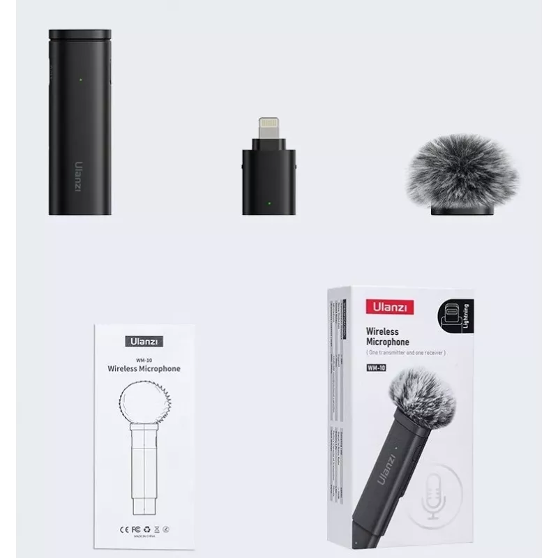 ULANZI WM-10-I Lightning draadloze lavalier-microfoon