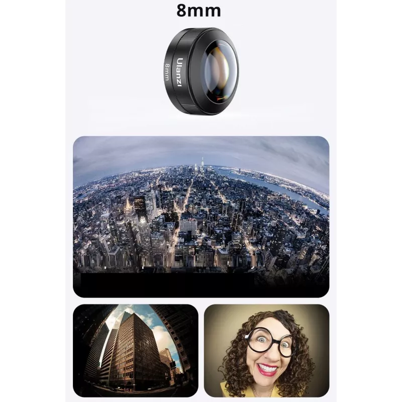 Ulanzi CL-004 8mm fisheye lens voor smartphone - zwart