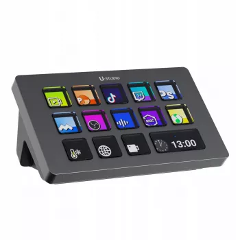 Ulanzi Stream Deck D200-console - 15 programmeerbare toetsen, 3 draaiknoppen, RGB-achtergrondverlichting, USB-C, mechanische hot-swappable switches