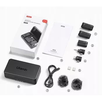 Ulanzi A100 draadloze microfoon USB-C / USB-A / 3,5mm jack