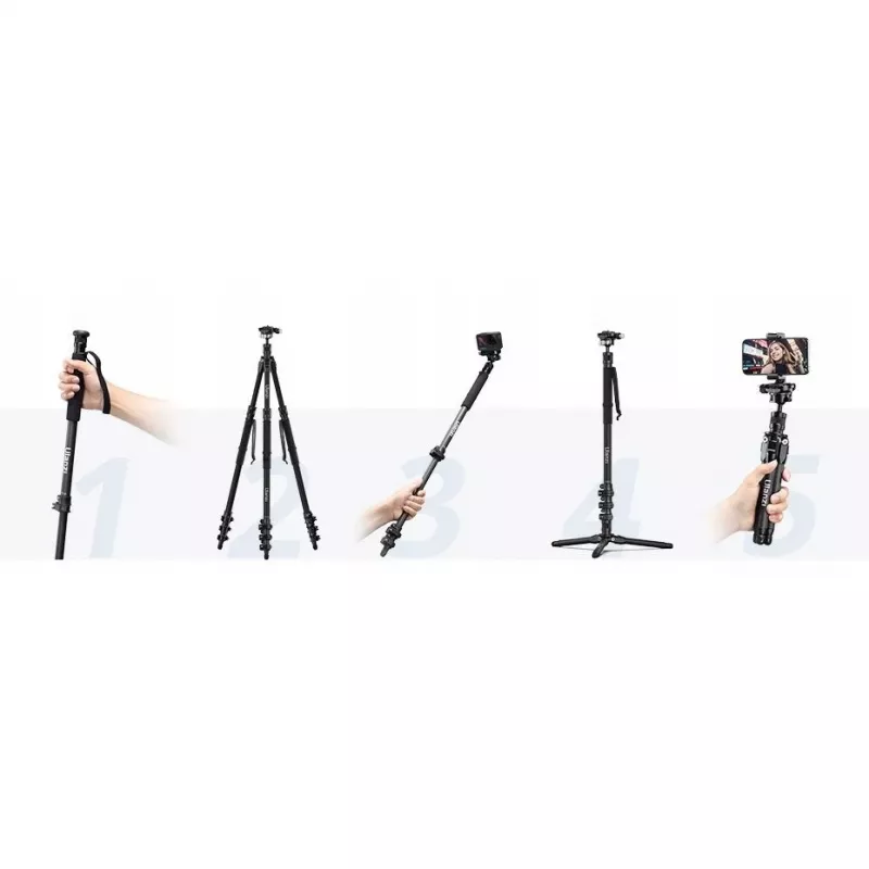 Ulanzi TT35 T068 5-in-1 professioneel fotostativ 146cm carbon