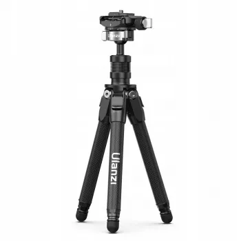 ULANZI TT35 carbonfiber ministativ 28cm met kogelkop, 1/4 inch-schroef, Arca-Swiss plaat, voor DSLR/systeemcamera/actiecamera/smartphone, zwart