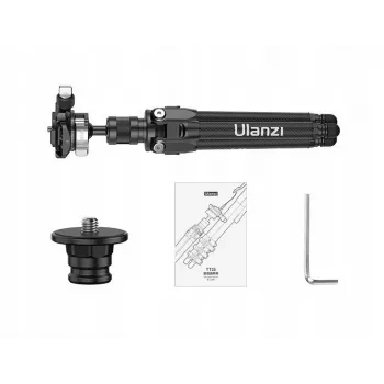 ULANZI TT35 carbonfiber ministativ 28cm met kogelkop, 1/4 inch-schroef, Arca-Swiss plaat, voor DSLR/systeemcamera/actiecamera/smartphone, zwart