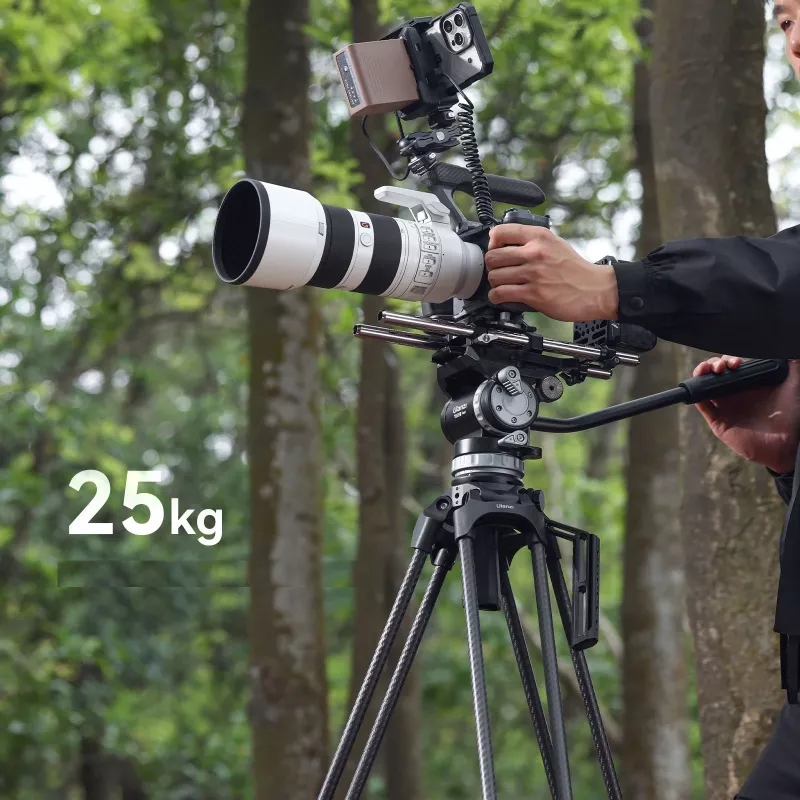 ULANZI T047 professioneel videostatiefsysteem 25kg belasting 149,5cm hoogte 75mm schaal