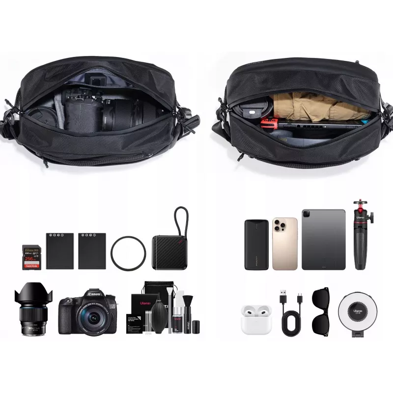 Ulanzi PB038 Travel Sling Bag V2 - zwart, 7L, waterafstotend