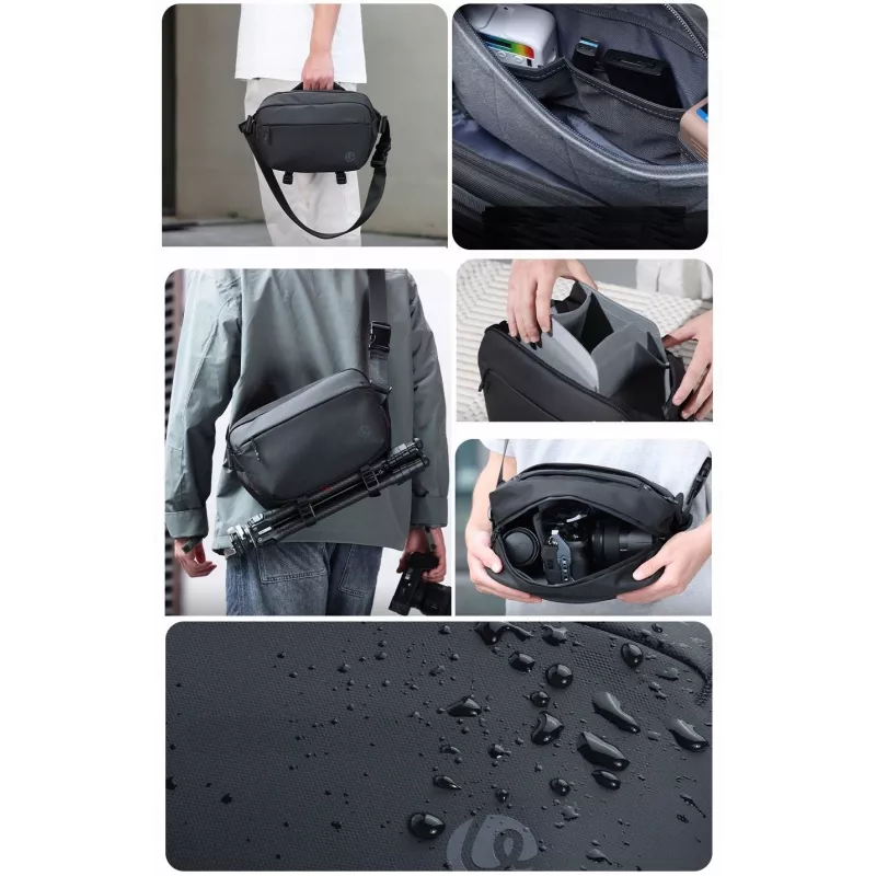 Ulanzi PB038 Travel Sling Bag V2 - zwart, 7L, waterafstotend