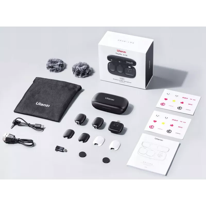 Ulanzi A30 Tiny draadloze audio-overdrachtset - USB-C, zwart