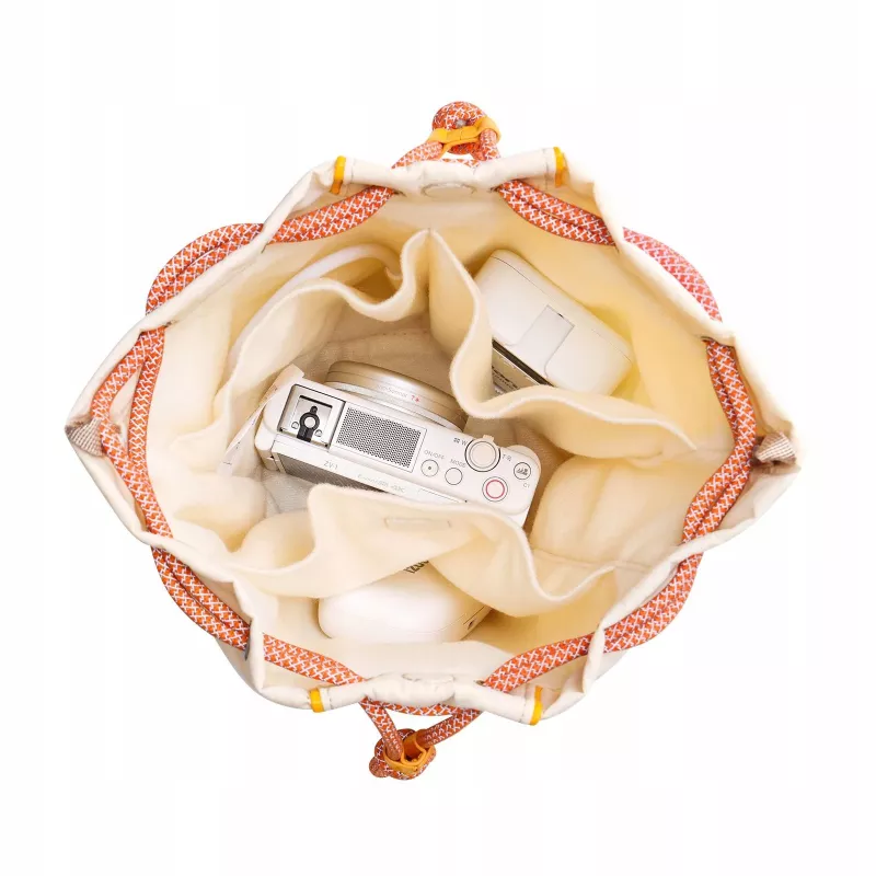 ULANZI DS01 crossbody sling bag voor camera, systeemcamera's, telefoon - beige