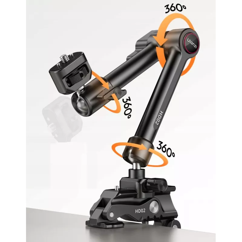 Ulanzi HD02 Magic Arm met klem, 1/4 schroefdraad