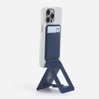 Moft Movas Snap Tripod MagSafe magnetische wallet en telefoonstandaard - marineblauw