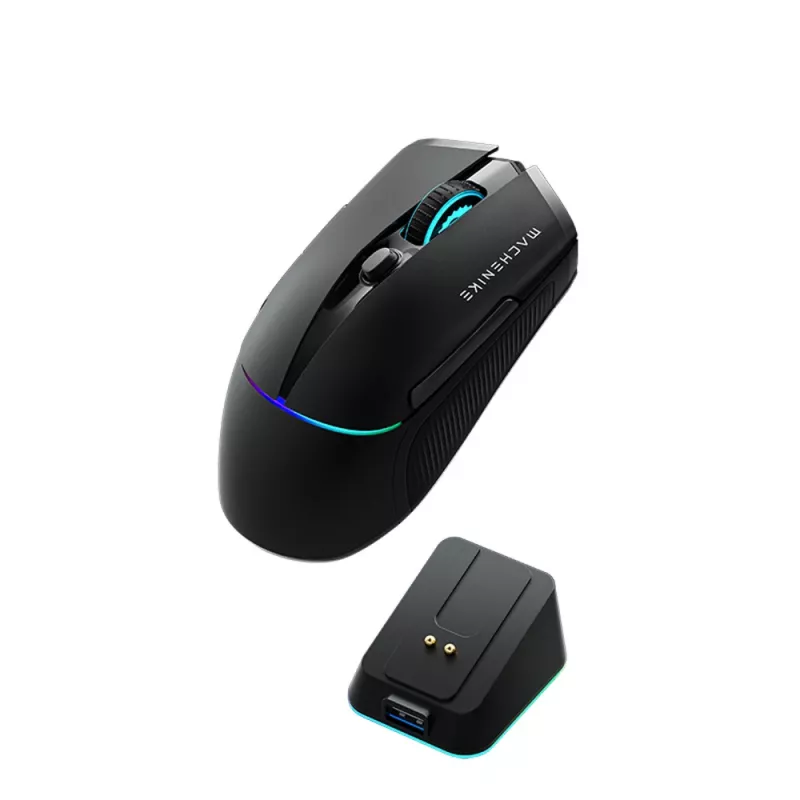 Machenike L8 Pro draadloze gaming-muis met laadstation - zwart