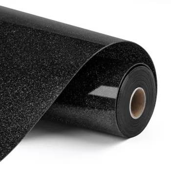 LOKLIK Glitter strijkfolie, zwart, 30,5 x 90 cm