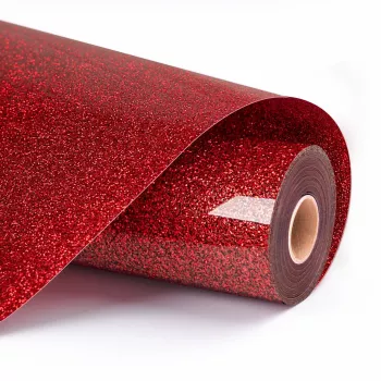LOKLIK Glitter Heat Transfer Vinyl - Rood - 30,5 x 90 cm (SG-HTV-1573-US-L-B2B)