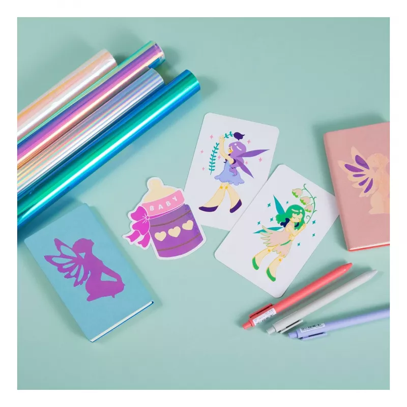 LOKLIK Permanent Adhesive Vinyl Film Holographic - Roze - 30,5 x 90 cm