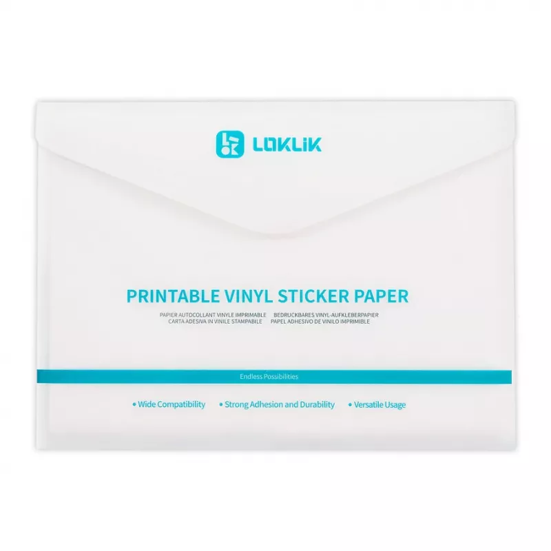 LOKLIK EUROPE LOKLiK Printable Vinyl Sticker Paper Mat A4 - 20-pack