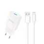 Dudao A4EU adapter 10W 1xUSB-A met USB-A naar Lightning-kabel (1m) - wit