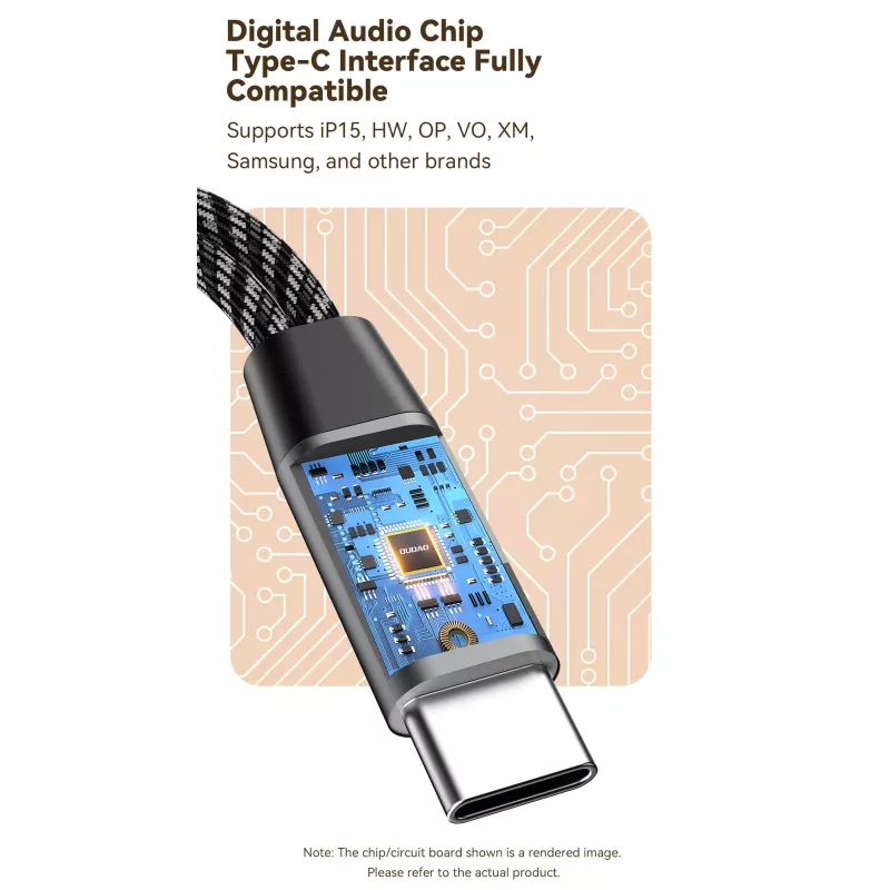 Dudao L13C+ 2-in-1 USB-C naar USB-C-adapter met audio en laden