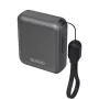 Dudao K22+ ultra-compacte powerbank 10000mAh 22.5W USB-C met lanyard/kabel - grijs