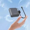 Dudao K22+ ultra-compacte powerbank 10000mAh 22.5W USB-C met lanyard/kabel - grijs
